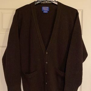 Pendleton wool cardigan brown size Medium
